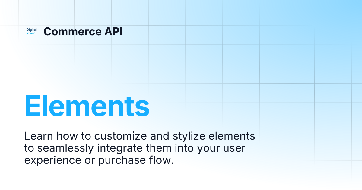 Elements | Commerce API