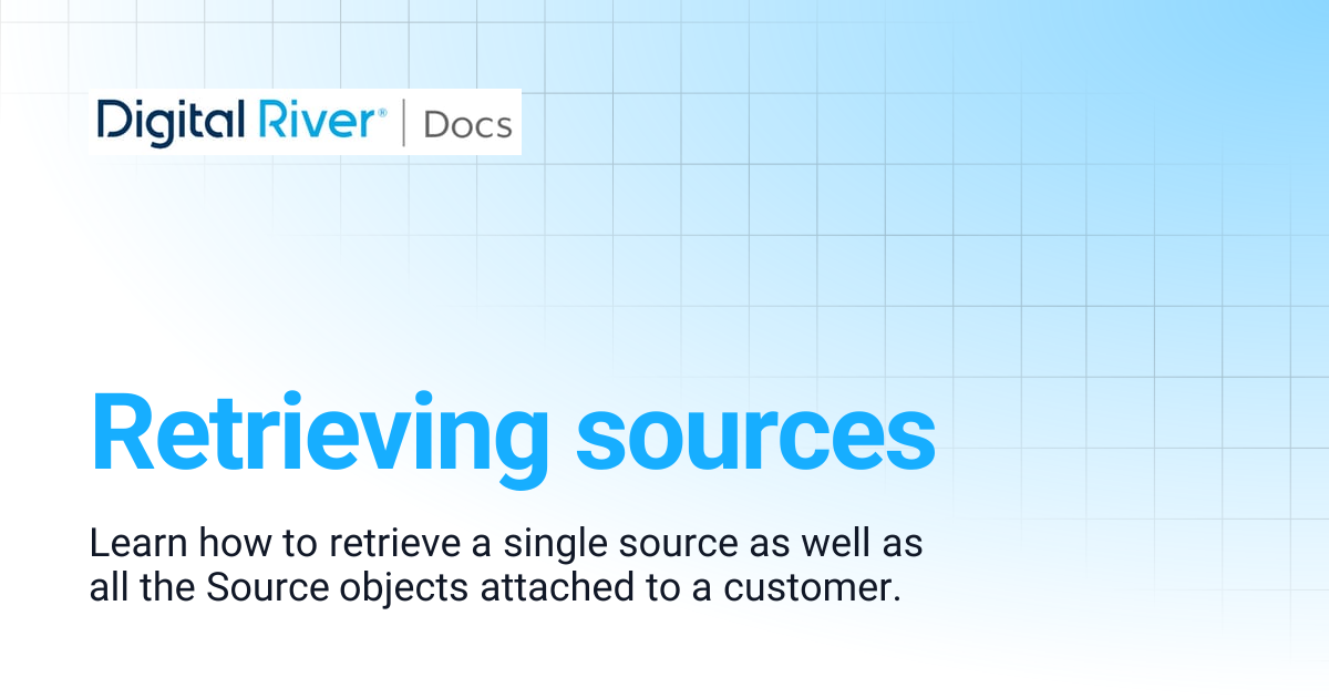 Retrieving sources | Commerce API
