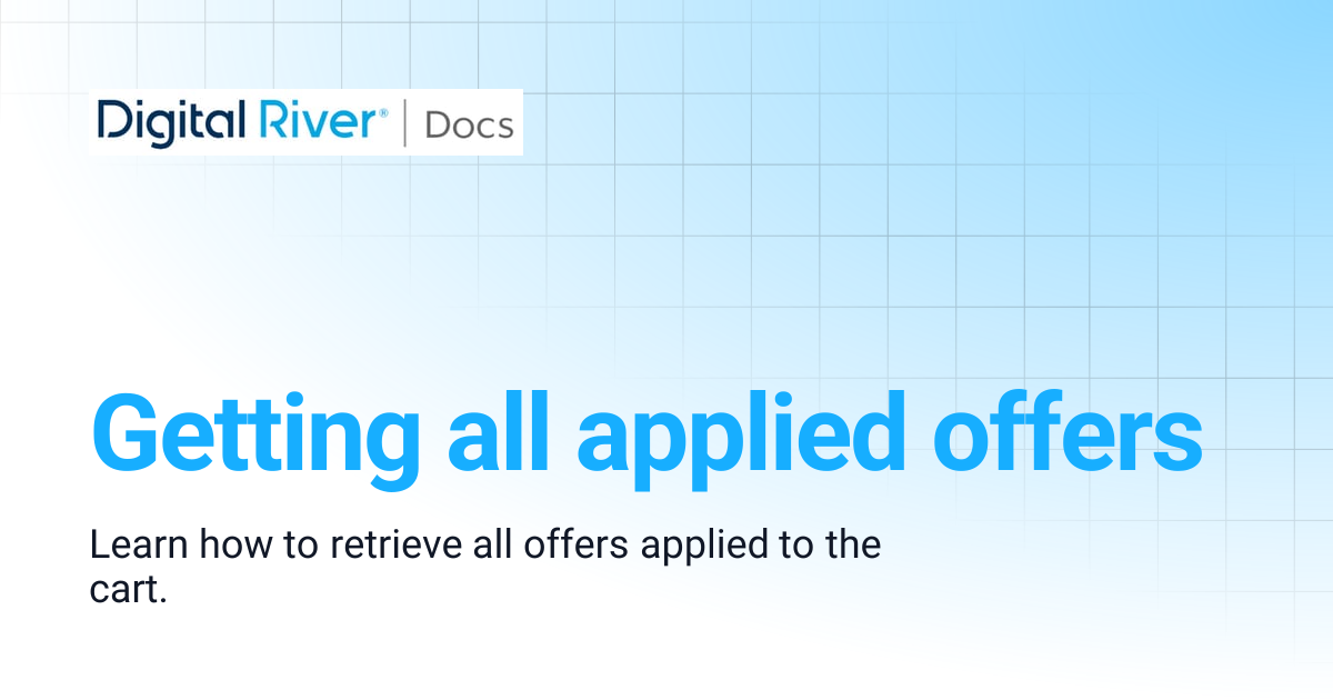 Getting all applied offers | Commerce API
