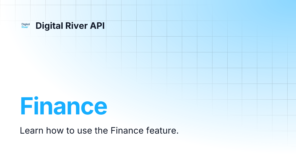 Finance Digital River Api