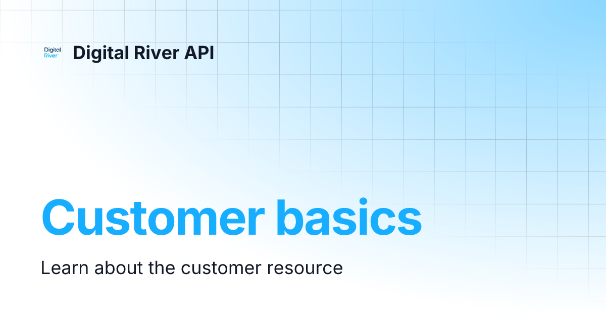 Customer Basics Digital River Api