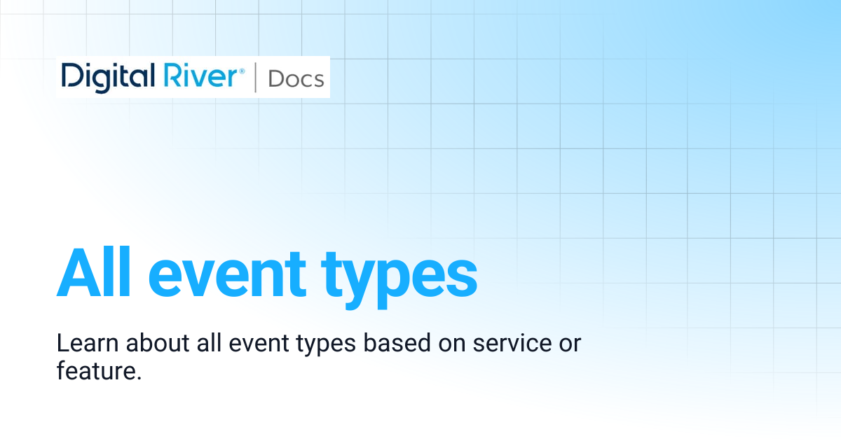 All event types | Digital River API