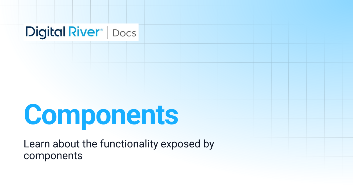 Components | Digital River API