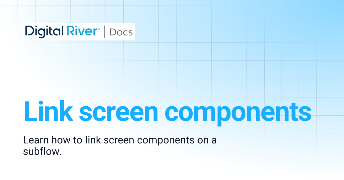 Link screen components | Salesforce Lightning B2B Commerce App 1.1 ...
