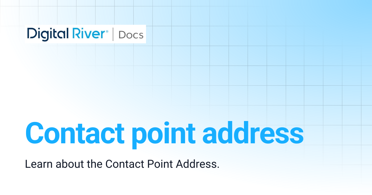 Contact point address | Salesforce Lightning B2B Commerce App 1.3 ...