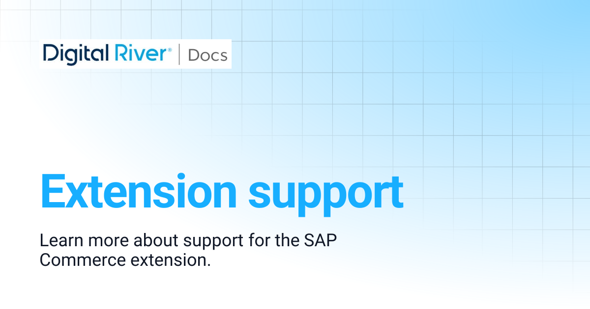 Extension support | SAP Commerce Cloud Extension 1.1 | SAP Commerce ...